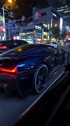 Rimac Nevera Night City Electric Flyby