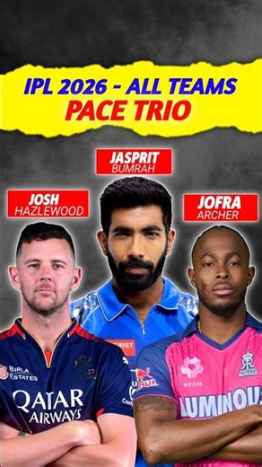 IPL 2026 All Teams - Best Pace Trio 🔥