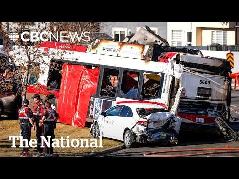 At least 3 dead in fiery crash involving 2 Calgary city buses, other vehicles