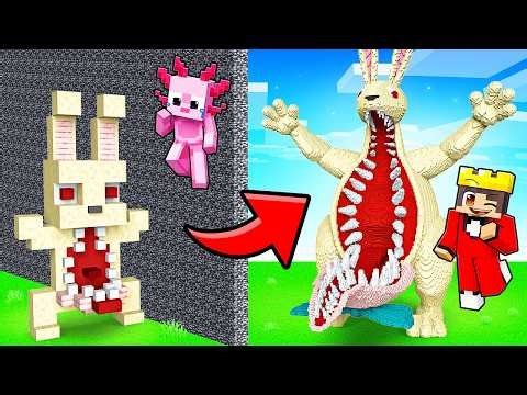 10 Second vs 1 Hour 99 NIGHTS EASTER BUNNY Minecraft Build Challenge!