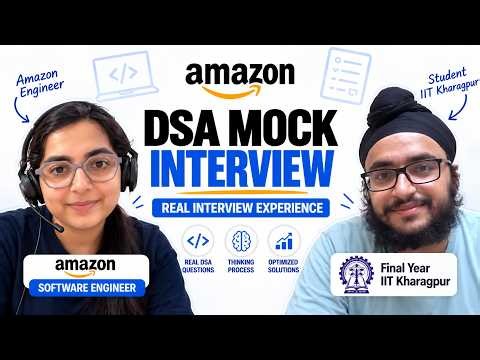 Live DSA Mock Interview with an Amazon SDE | IIT Kharagpur