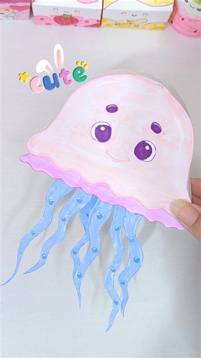 How To Make 3D Jellyfish #shorts #aklimacraftsandjournals #diy #art #jellyfish #ytshorts #sanriodiy