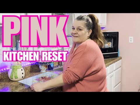 Clean With Me | Resetting the Kitchen During a Pink Kitchen Paint Project 🩷