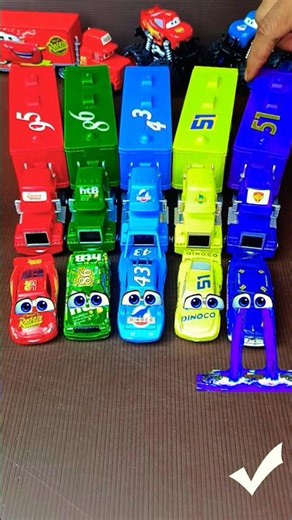 Lightning McQueen, Chick Hicks, Dinoco, McQueen Truck, Disney Pixar Cars Toys #toys #cars #mcqueen