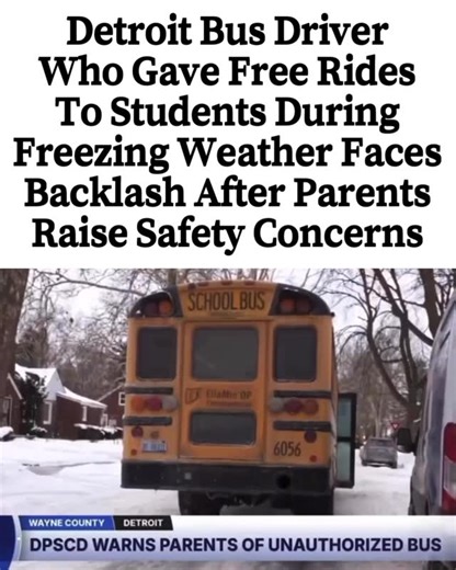 EMP PRESS on Instagram: "A Detroit school bus driver is facing criticism after offering free rides to students during a period of extreme cold weather. According to officials, the driver, Darrell Beaver, shared a post on Facebook encouraging parents on Detroit’s east side to have their children watch for his bus so he could help get them to school safely during the cold snap. Many parents praised the gesture, calling it compassionate and necessary given the freezing conditions. However, others r