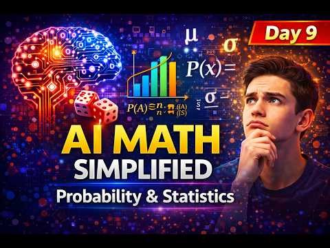 Day 9: Probability and Statistics for AI | Mean, Median, Mode, Random Variables Explained