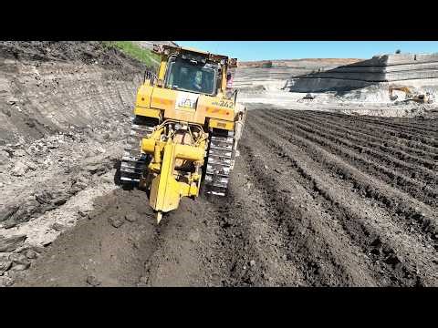 Caterpillar D9T Bulldozer Building A New Mine Road ! Drone Video 4k