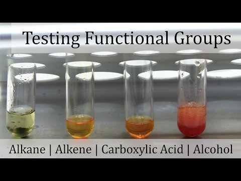 Testing for Functional Groups (Alkane | Alkene | Carboxylic Acid | Alcohol) - Chemistry Experiment