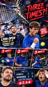 HE BROKE 3 RACKET STRINGS IN 1 GAME?! 🤯🎾 (Stan Wawrinka vs Flavio Cobolli) #Shorts