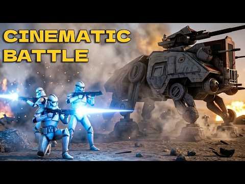 Phase 2 Clone Army vs DROID INVASION! - Cinematic Battle | Men of War: Ultimate Star Wars Mod (4K)