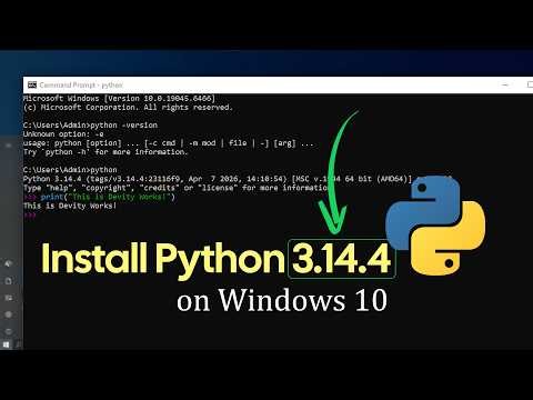 How to Get Python 3.14.4 Installed on Windows 10
