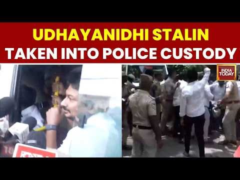Breaking News: Udhayanidhi Stalin Taken Into Police Custody Amid High Drama Outside Residence