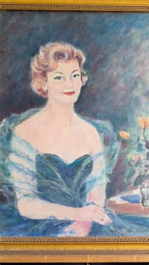 A Lady in Midnight Blue 💙 — Original Oil Painting 🎨 #Shorts