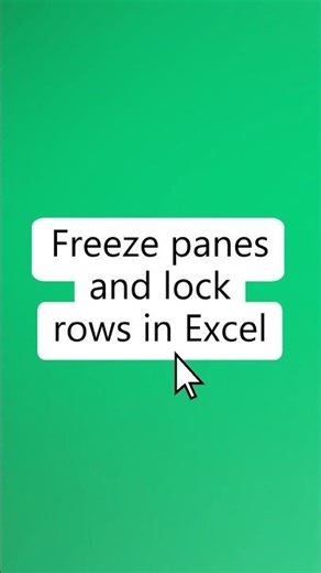 Freeze Panes in Excel (keep headers visible while scrolling)