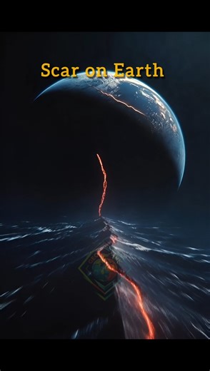 Earth Has a Scar Beneath the Oceans 🌍 #earth #space #science #scary #facts #shorts #vigyan #geology