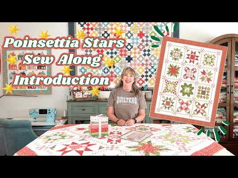 Poinsettia Stars Block of the Month Sew Along Introduction