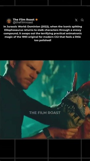 Why the Dilophosaurus in Jurassic World Dominion Felt Different 🦖 #JurassicWorld #shorts