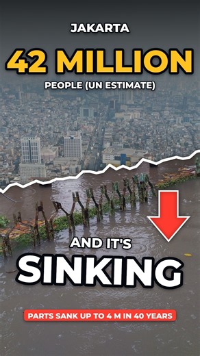 The World's Most Populous City Is Sinking #jakarta #indonesia #geography #shorts