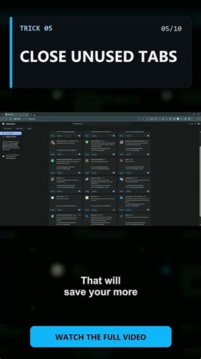 Close Unused Tabs to Speed Up Chrome Instantly 🚀 Chrome Speed Trick 5/10 #Shorts