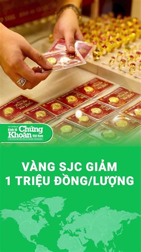 Giá vàng sáng ngày 18/5 giảm 'sốc': Vàng SJC giảm 1 triệu đồng/lượng
