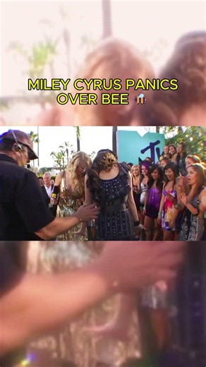 (2008) Miley Cyrus panics over bee 🐝