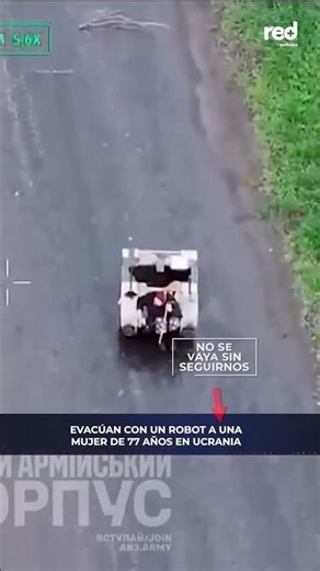 A war robot evacuated a 77-year-old grandmother, and the gesture touched the world.