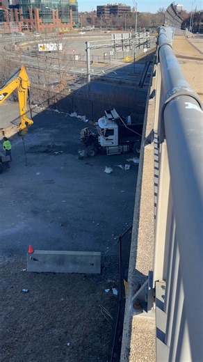 WCVB's Peter Eliopoulos walks through how investigators believe a dump truck careened off a Boston overpass, crashing onto the roadway below. | WCVB Channel 5 Boston