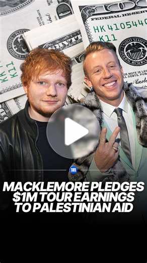 Macklemore says he will donate his entire $1 million in net earnings from Ed Sheeran’s Loop Tour to six organizations supporting Palestinians. The pledge comes days after he was removed from the tour following pro-Palestinian comments during a New Jersey performance. He also challenged Robert Kraft to match the donation, with Kraft later saying he and Sheeran would each commit $2 million toward humanitarian aid in the region. #macklemore #edsheeran #celebrity #news