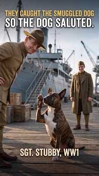 They caught the smuggled dog. So he saluted