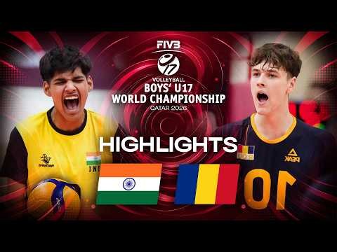 India 🇮🇳 vs. Romania 🇷🇴 - Highlights | VBW - Men's U17 World Championship