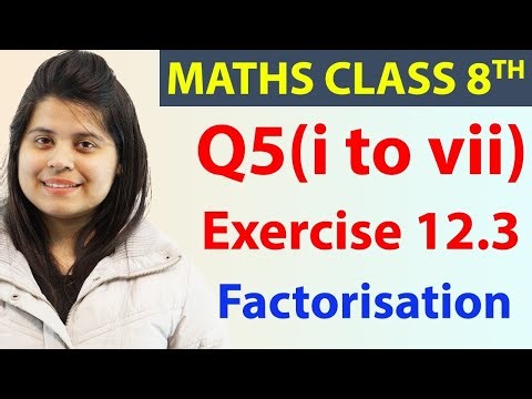 Q 5(i) to (vii) - Ex 12.3 - Factorisation - Maths Class 8th - Chapter 12, CBSE
