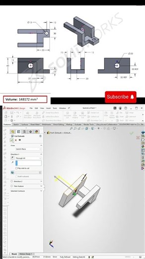 SOLIDWORKS Practice Problem 1.7 | Complete 3D Modeling Tutorial