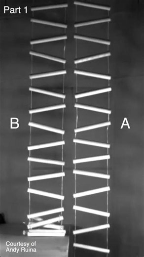 Falling ladders why does this happen? #Shorts #veritasium