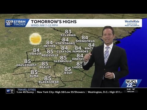 Tracking sunshine & warmer temperatures for Southeast Georgia, Lowcountry