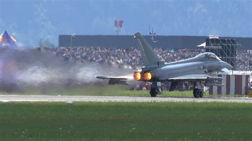 Watch this typhoon explode off the runway - "The climb is absolutely vertical"