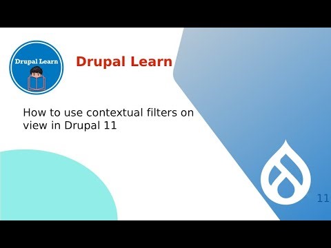 How to use contextual filters on a view in Drupal 11