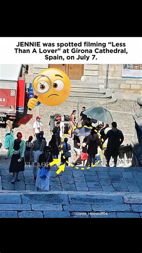JENNIE filming “Less Than A Lover” MV in Spain 🧐 #jennie #fypviral #blackpink #oddatelier