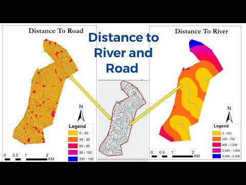 Create Distance to River and Distance to Road in ArcGIS