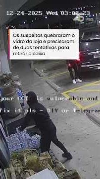 Dupla arranca caixa eletrônico de loja com cabo preso em carro #terranoticiasshorts #shorts