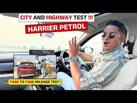Testing Harrier PETROL in Real Life – City & Highway Mileage Truth | Tata के वादे ?