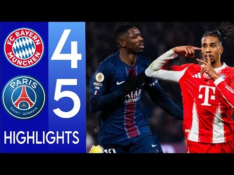 PSG vs Bayern Munich 5-4 highlights & All Goals champions league | Kvaratskhelia & Dembele brace