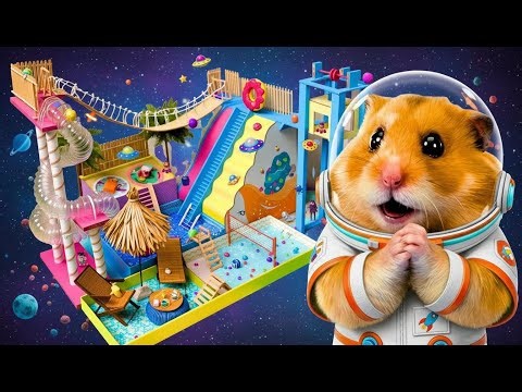 We Built a Hamster SPACE STATION! 🚀🐹 Paradise Maze & UFO Craft