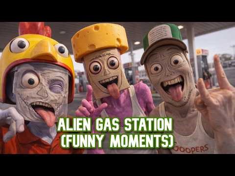 ALIEN GAS STATION?! (funny moments) - Roadside Research ep. 2 w. the boys
