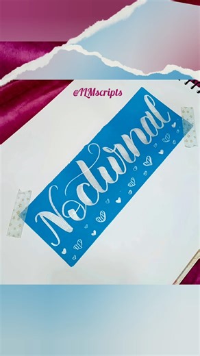 Nocturnal#calligraphy #handlettering #shorts #viral #viralshorts #shortsfeed #viralvideo #shortvideo