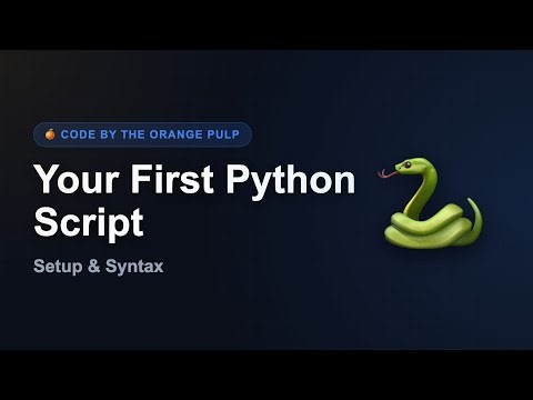 Your FIRST Python Script! (Setup, Syntax & Run Code)