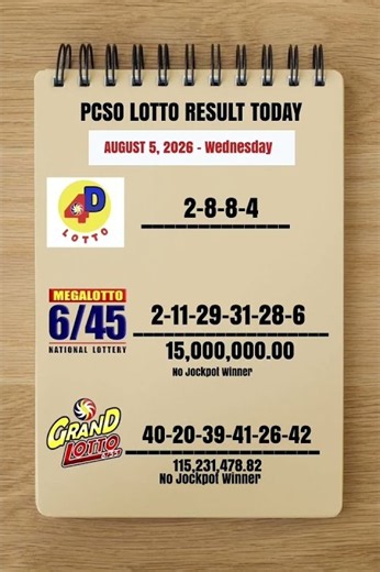 Lotto Result Today 9pm Draw August 5, 2026 #lotto #lottoresulttoday #lottoresulttoday9pm