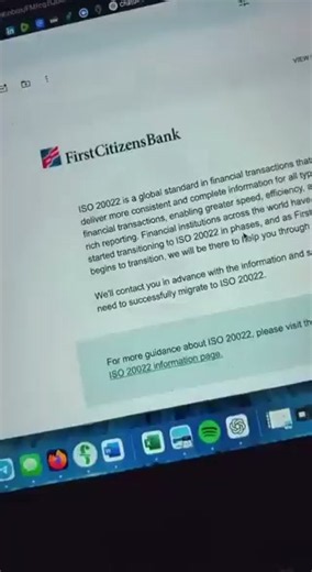 Trump Account on X: "🏦 BANKS ARE CHANGING! First Citizens Bank is informing customers about its transition to ISO 20022. This is how financial modernization happens: step by step, across the banking system. DM👇 for more guidance and information. 🔗https://t.co/GUA0p1Vham" / X