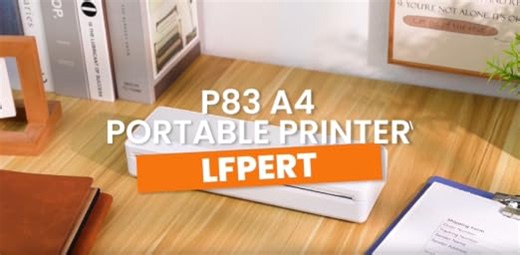 A4 Thermodrucker, P83 Bluetooth Mobiler Rechnungen, Weiß | Unterstützt Papier 216/210/110/80/53 mm. Kompatibel Android, iOS, Handy, Tablet, PC für Büro, Schule & Zuhause
