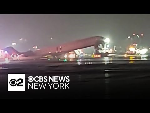 Air Canada plane collides with Port Authority vehicle on the tarmac at LaGuardia, NYPD says