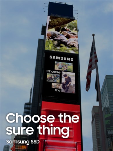 Samsung SSD’s global brand campaign, “Choose the Sure Thing,” comes to life across iconic OOH landmarks around the world. This mash-up video captures the campaign in New York, London, and Hong Kong, showcasing Samsung SSD as “The Sure Thing” — a trusted storage solution built to deliver reliable performance and protect what matters most, beyond simply storing data. #SSD #PSSD #choosethesurething #SamsungSSD